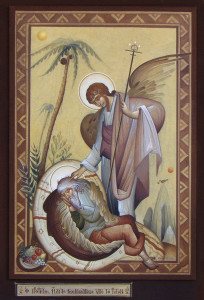 Явление Ангела пророку Илие. Греческая Икона